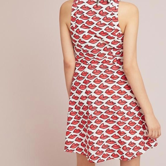 Anthropologie Ann Howell Bullard Lips Kiss Dress 0 - Picture 3 of 7